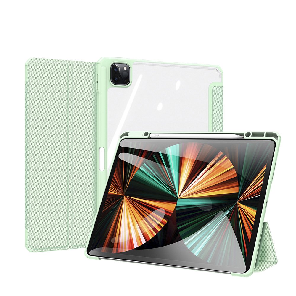 Husa pentru iPad Pro 12.9 2021 Dux Ducis Toby smart cover green