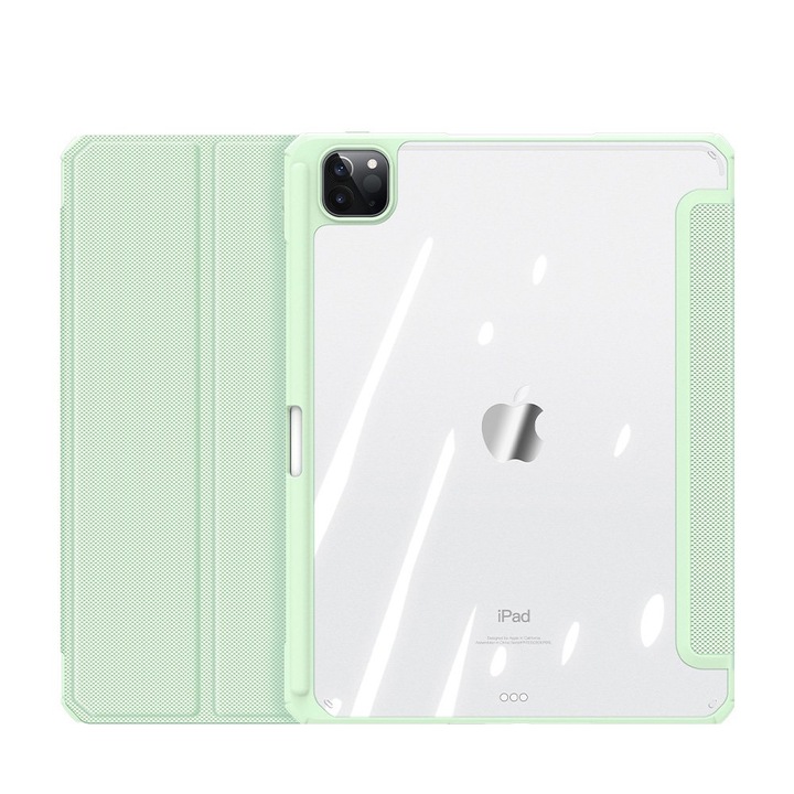 Husa pentru iPad Pro 12.9 2021 Dux Ducis Toby smart cover green