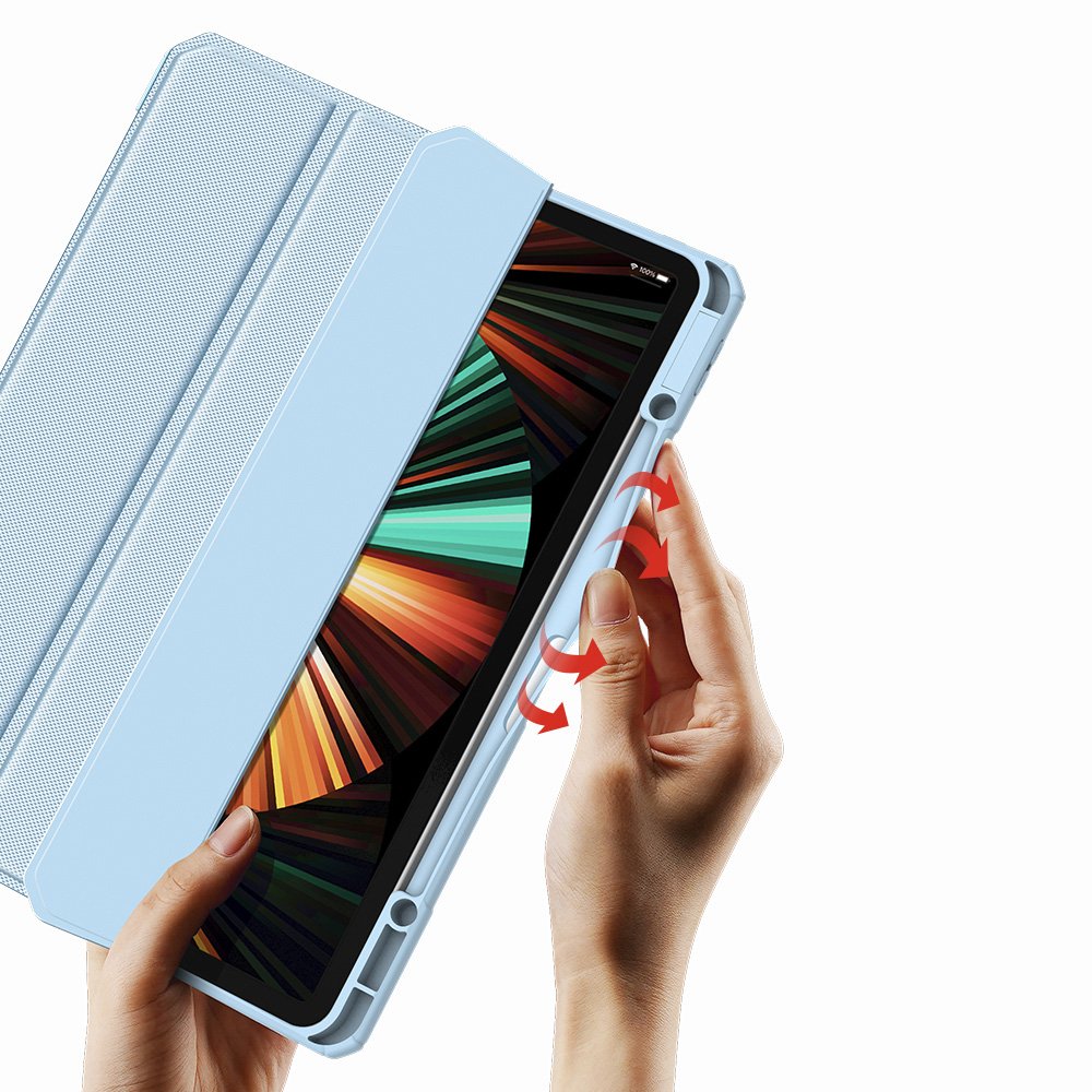 Husa pentru iPad Pro 12.9 2021 Dux Ducis Toby smart cover blue