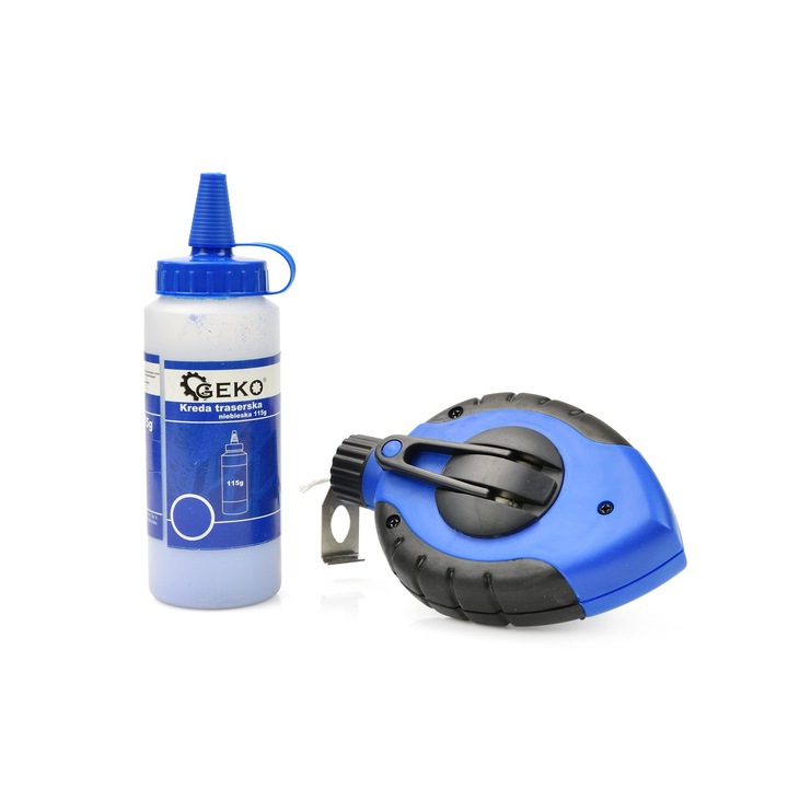 Set fir pentru trasare 30 m cu creta albastra 115g, Geko G29043