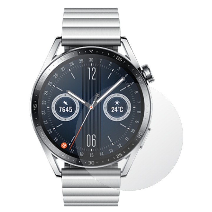 iSkinz Invisible Skinz UHD Önregeneráló képernyővédő fólia készlet Huawei Watch GT 3 készülékhez, 46 mm, Szilikon, Öntapadó és rugalmas, 2 db