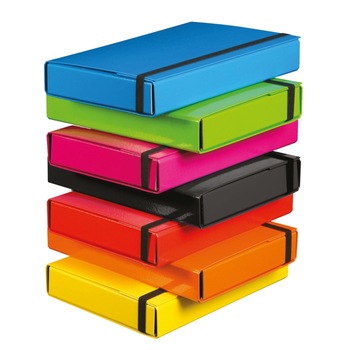 Mapa carton Vaupe, plastifiata, cu elastic, 55mm, 341, portocaliu Mapa carton Vaupe, plastifiata, cu elastic, 55mm, 341, portocaliu