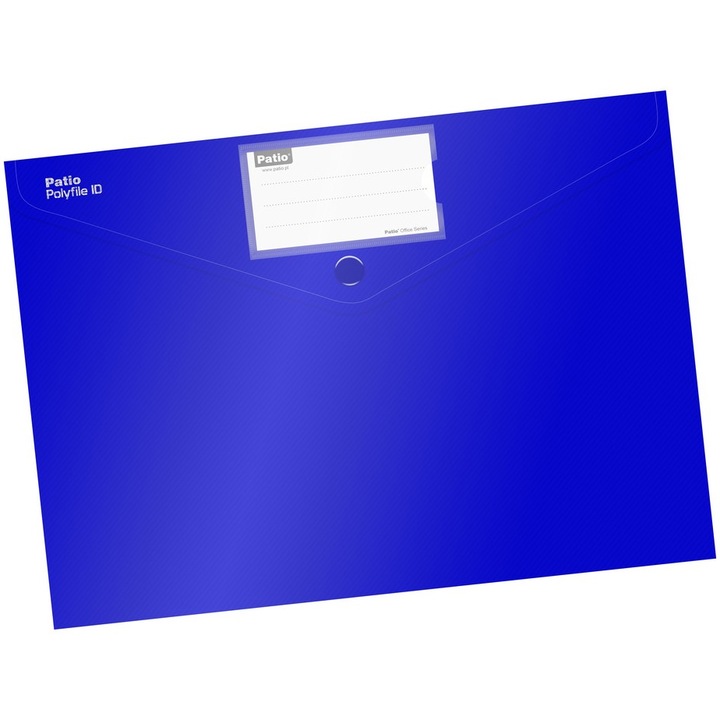 Mapa A4 plastic cu buton opaca, Albastru