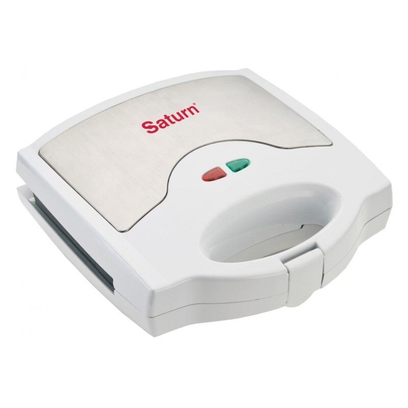 Sandwich Marker 3 in 1 Saturn ST-EC1081, 750 w ,placi sandwich,grill si waffe,culoare alb cu inox