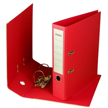 Biblioraft A4 PVC 75mm Ubers, Rosu Biblioraft A4 PVC 75mm Ubers, Rosu