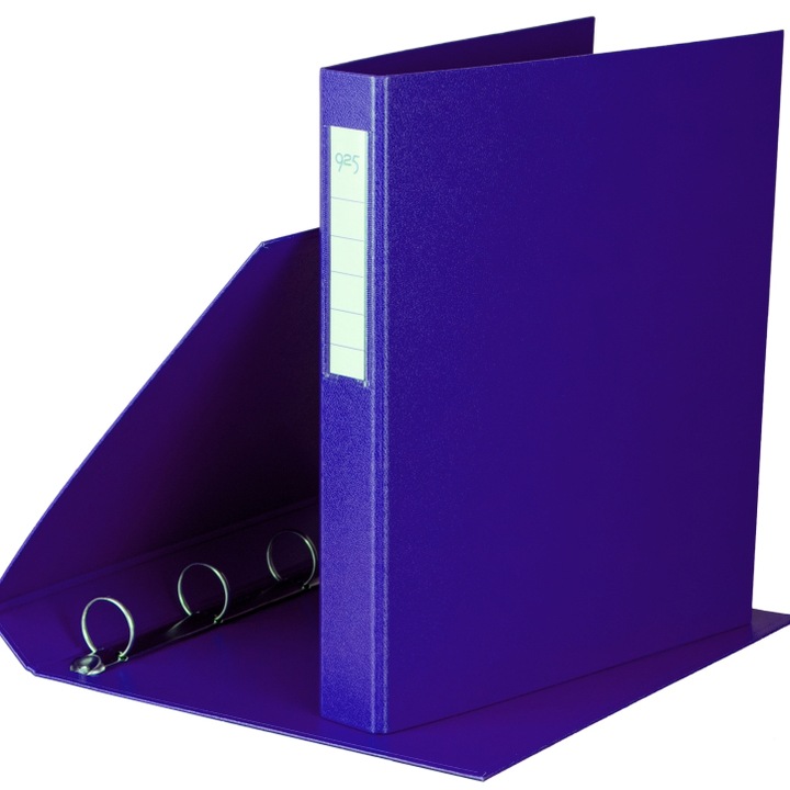 Класьор 925, Механичен, А4, 4 обръча, Тъмносин