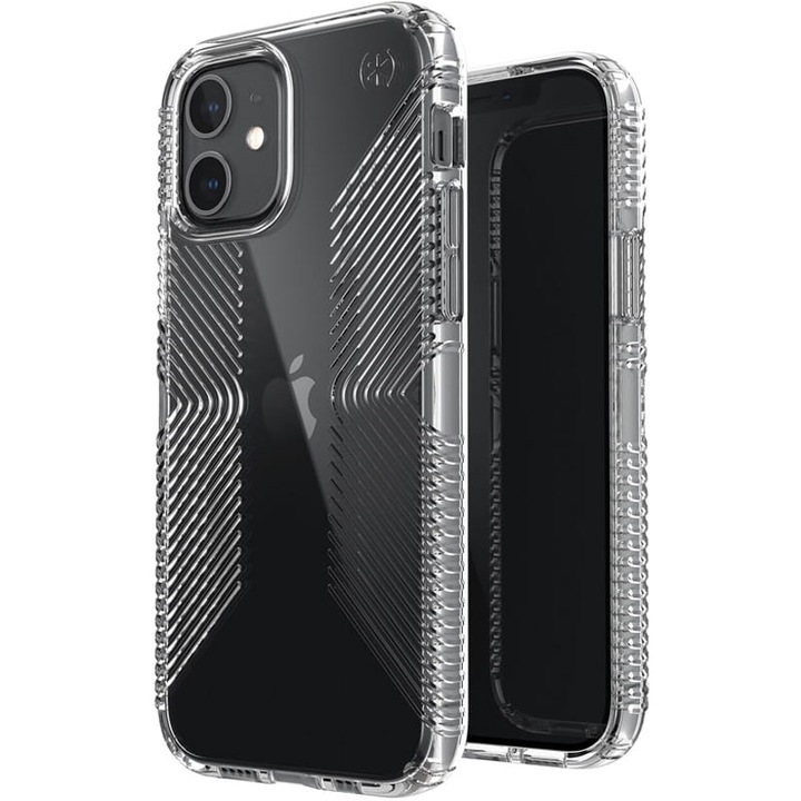 Husa Speck Presidio Perfect Clear pentru iPhone 12 Mini, Rezistent socuri, Transparent