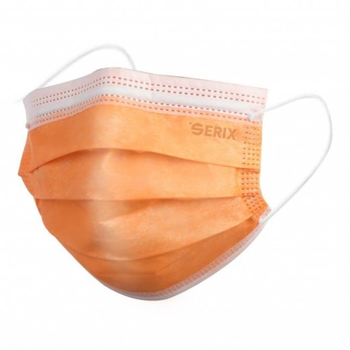 Комплект от 50 оранжеви медицински маски SERIX