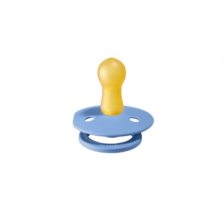 Suzeta anatomica din latex M Bibs Sky Blue 020171, Albastru 6-18 luni