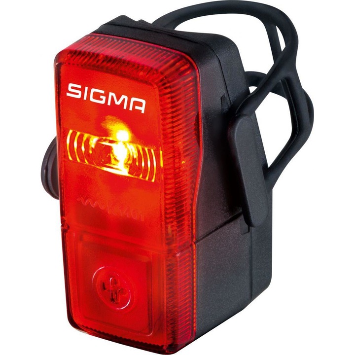 Lumina stop pentru bicicleta Sigma Cubic, 2 x AAA, Negru/Rosu