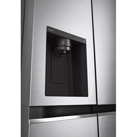 Side by side LG GSLV71PZTE, No Frost, Door In Door, 635 l, Dozator apa, Clasa E, H 179cm, Argintiu