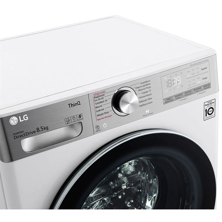 Masina de spalat rufe Slim LG F2WV9S8P2E, 8.5 kg, 1200rpm, Clasa A, AIDD, Wi-Fi, Steam Plus, Turbo wash, Alb