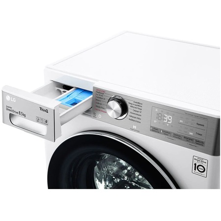 Masina de spalat rufe Slim LG F2WV9S8P2E, 8.5 kg, 1200rpm, Clasa A, AIDD, Wi-Fi, Steam Plus, Turbo wash, Alb