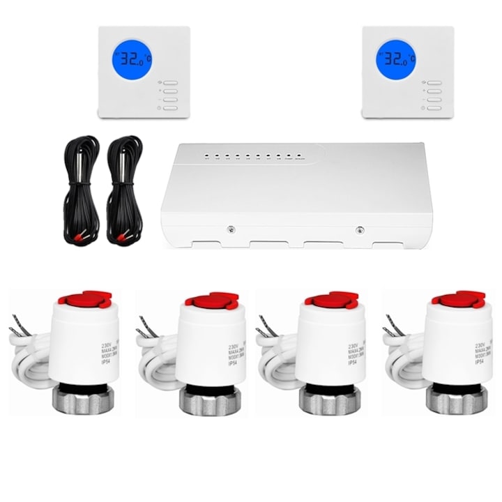 Pachet automatizare OPTIM pentru incalzirea in pardoseala cu 2 zone, Daver