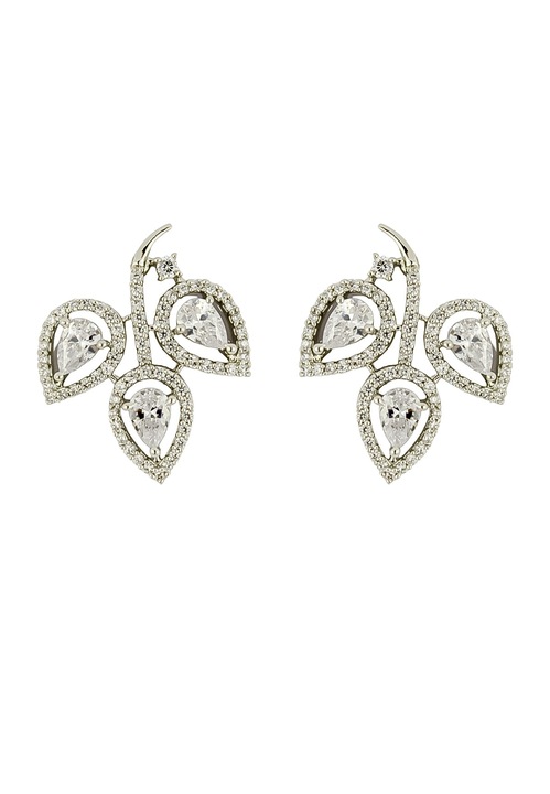 Обеци Bombay Sunset, Цирконий, Сребрист