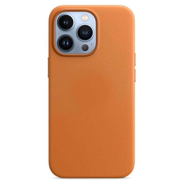 Кожен калъф SILKASE за Apple iPhone 13 Pro Max, magcase, цвят кафяв
