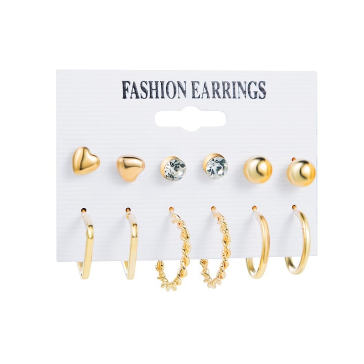 Pili-Paradise ms1010-1 fülbevaló szett, fém, arany