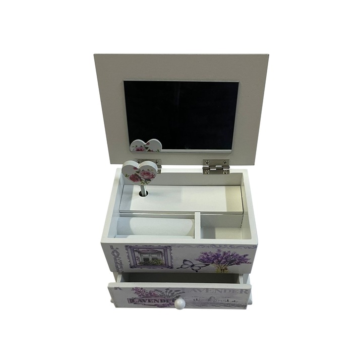 Fa ékszerdoboz, 13 cm x 10 cm, Cadouridiversity, L31-05