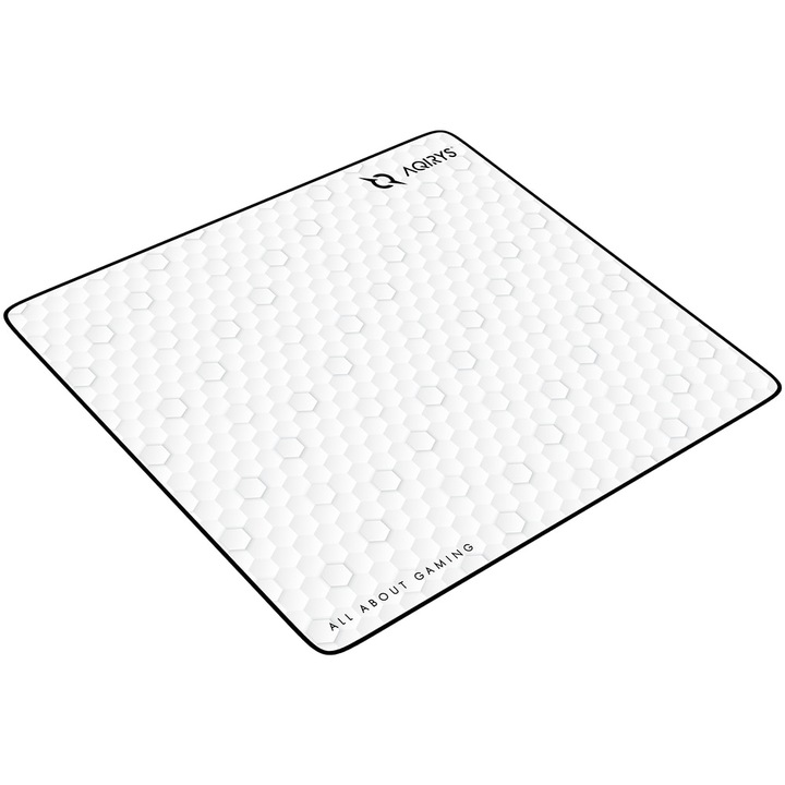 Mouse Pad WEBB Medium, AQIRYS, 450 x 400 mm, Microfibra, Suprafata Antiderapanta si Rezistenta la Apa, pentru Gaming, Alb cu Grafica