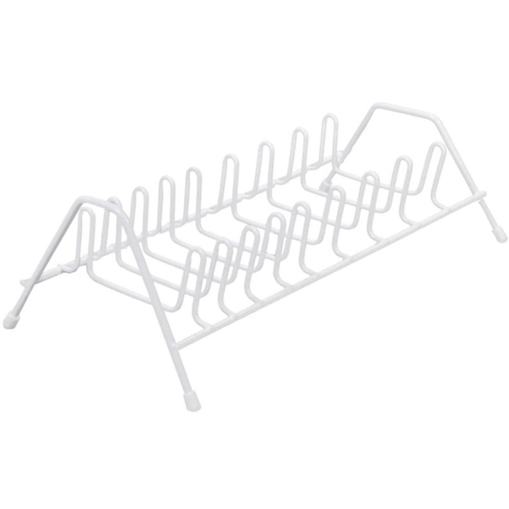 Suport Vase Metalic MYONNA, alb, 10 farfurii, 32cm