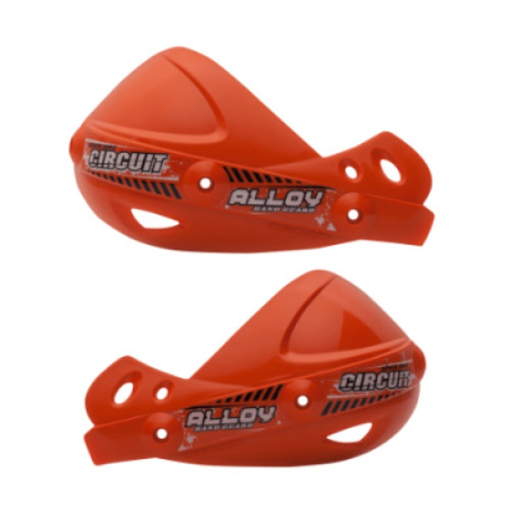 Set 2 x aparatoare maini, FHS Alloy, Plastic, Model text, Portocaliu