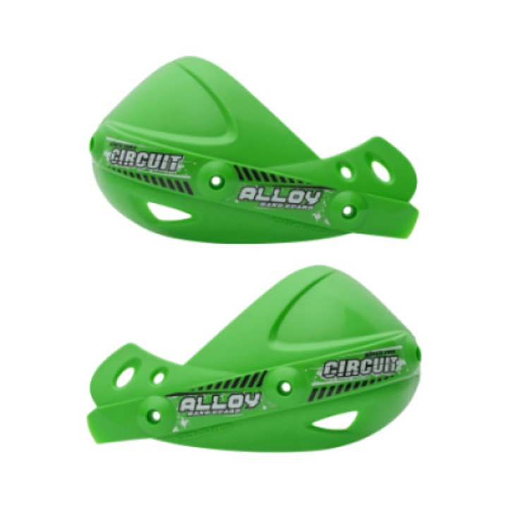 Set 2 x aparatoare maini, FHS Alloy, Plastic, Model text, Verde