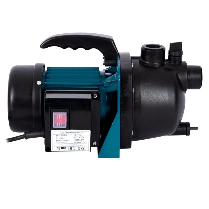 Pompa hidrofor IBO PJ 60/45 1000, 1100W, 60l/min, H refulare 45m, de suprafata