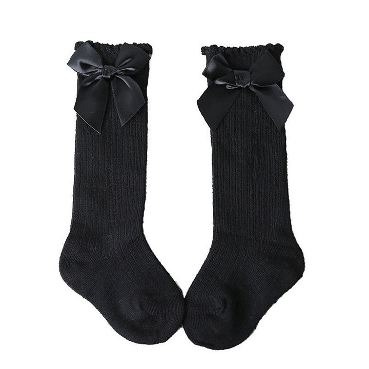 Чорапи с панделки, 0-2 години, Черен