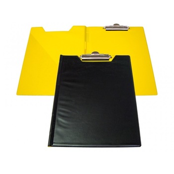 Clipboard dublu bicolor, Negru/Galb Clipboard dublu bicolor, Negru/Galb