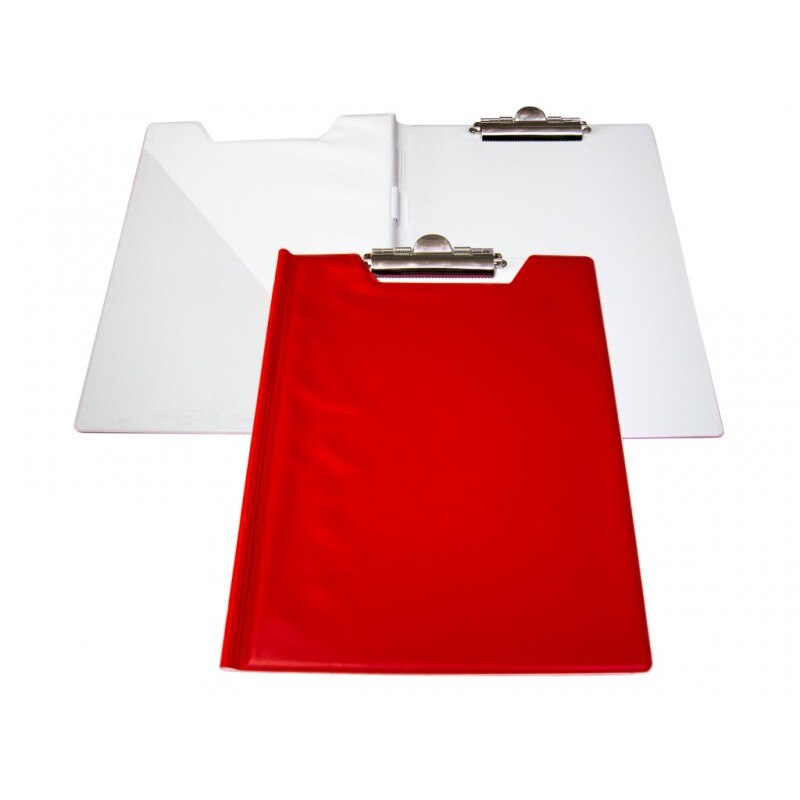 Clipboard dublu bicolor, Rosu/Alb