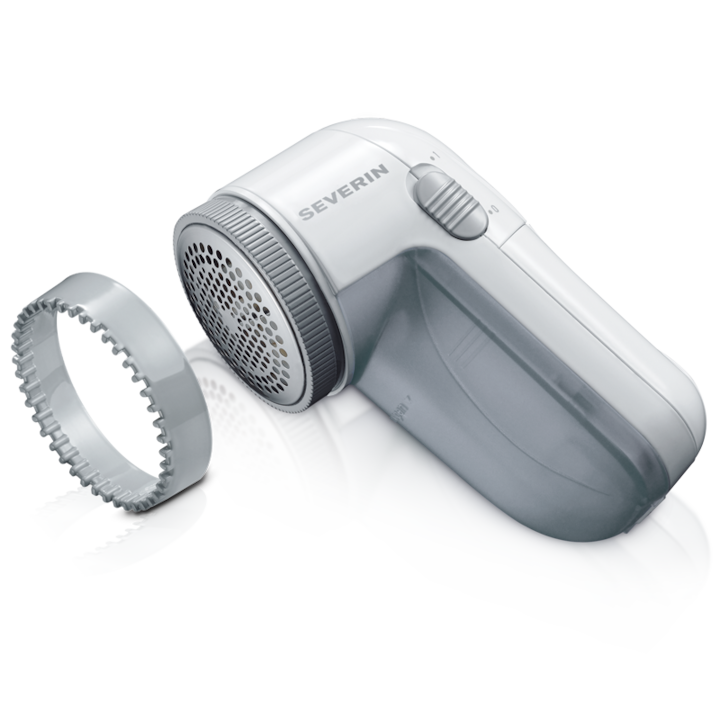 Severin CS7976 Detangler, уред за събиране на мъх, стоманено острие, 2 бр. 1,5 V батерии, бяло