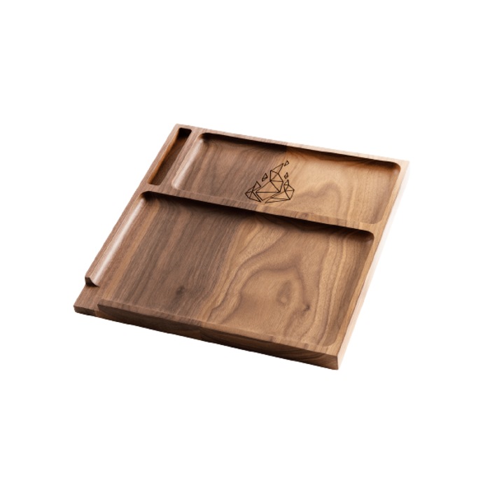 Tava De Rulat de Lux , din nuc , lucrata manual , Yaketa