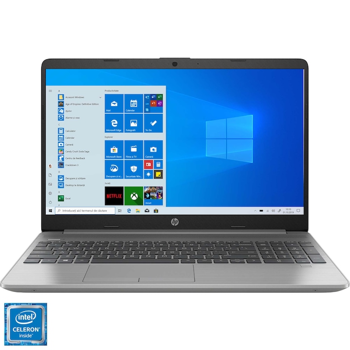 Лаптоп HP 250 G8, Intel® Celeron® N4020, 15.6, RAM 8GB, 256GB SSD, Intel® UHD Graphics 600, Windows 10, Asteroid Silver