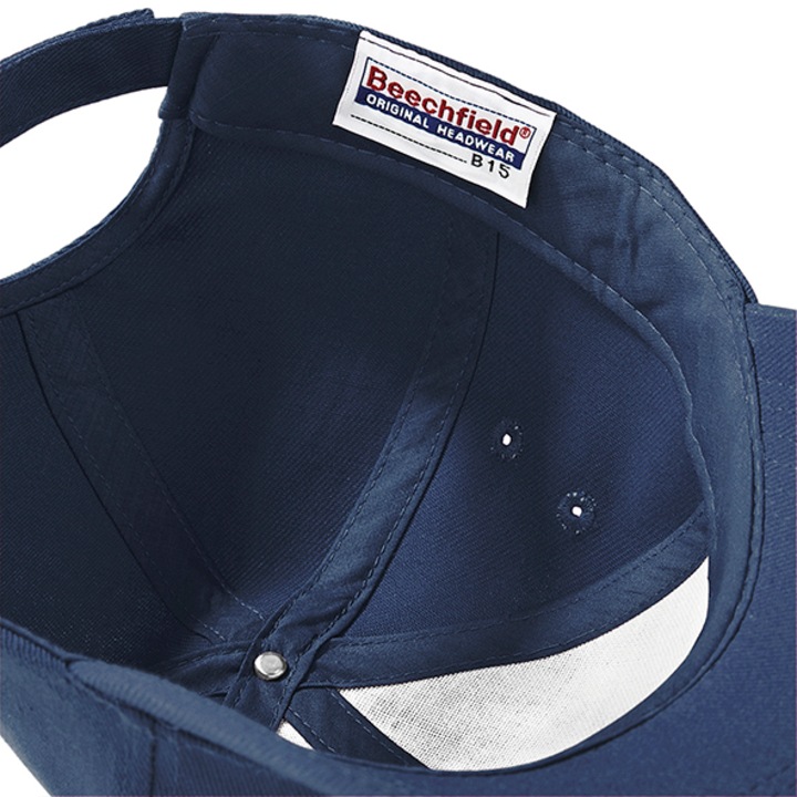 Панелна шапка Beechfield 5, извит връх, тъмносиня