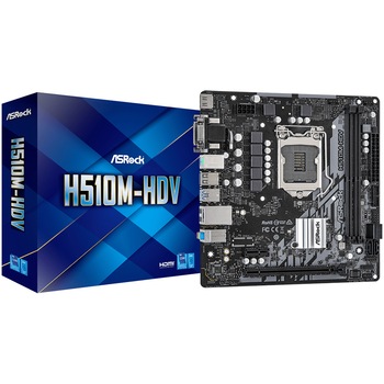 Placa de baza ASRock H510M-HDV R2.0, LGA1200, DDR4, mATX