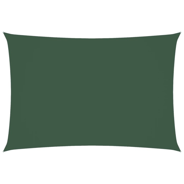 Parasolar vidaXL, verde inchis, 3x5 m, tesatura oxford, dreptunghiular, 2.44 kg
