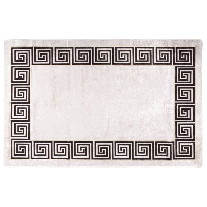 Covor lavabil vidaXL, bej deschis, 80x150 cm, antiderapant