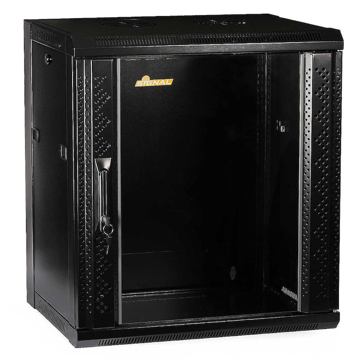 Fémszekrény, 19 12U 450 mm, fali SIGNAL