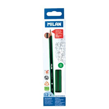 Creion grafit triunghiular B set 12 MILAN Creion grafit triunghiular B set 12 MILAN