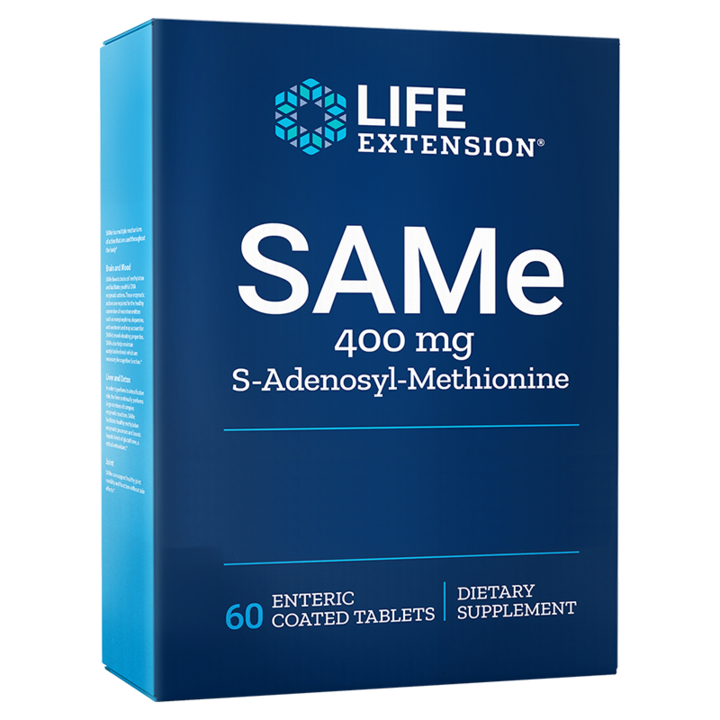 Хранителна добавка SAMe 400 mg S-аденозил-метионин 60 таблетки - Life Extension