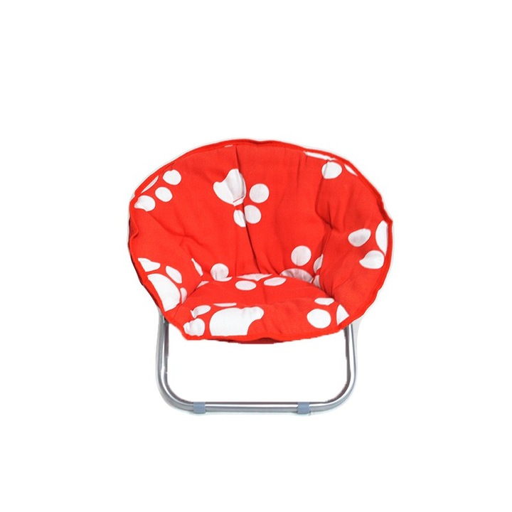 Scaun camping pliabil pentru copii, CH260, cu desene rosu, 49x49x8 cm