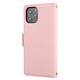 Husa Piele multicolora tip carte pentru Iphone 13 Pro Max, Roz