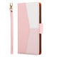 Husa Piele multicolora tip carte pentru Iphone 13 Pro Max, Roz
