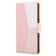 Husa Piele multicolora tip carte pentru Iphone 13 Pro Max, Roz