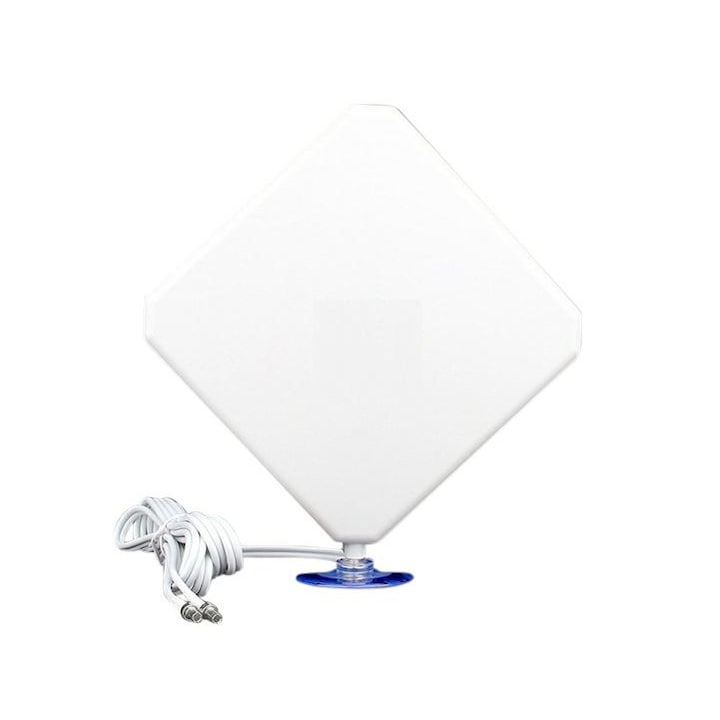 Antena 016 LTE 4G 25dBi, conectori 2 x CRC9, cablu 3 metri, Alb, ATX-BBL3748