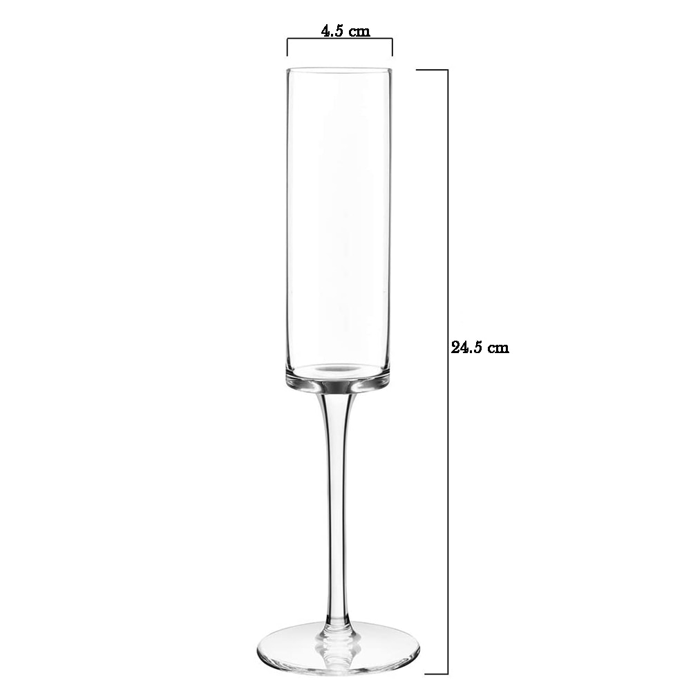 Set 6 Pahare Sampanie Quasar Co Sticla 200 Ml 4 5 X 24 5 Cm
