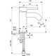 Смесител Ideal Standard Ceraline BC193XG, умивалник, с изпразнител, Silk Black колекция