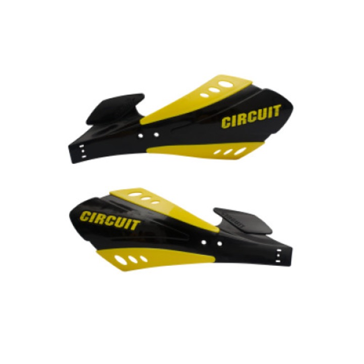 Set 2 x aparatoare maini SX Circuit, Polipropilena, Negru/Galben