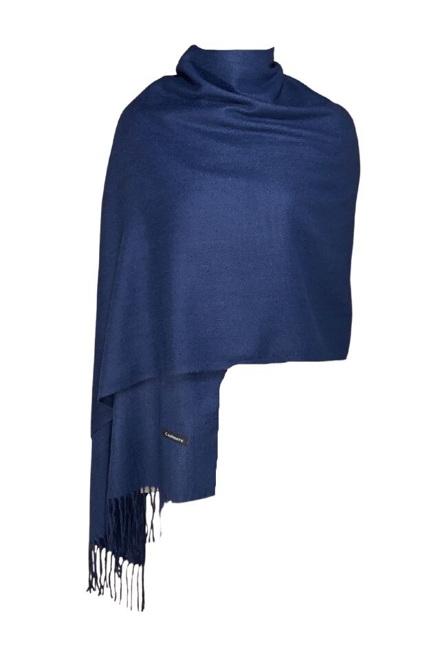 Fular casmir dama uni, Dacali, bleumarin ,180 x 70 cm - eMAG.ro