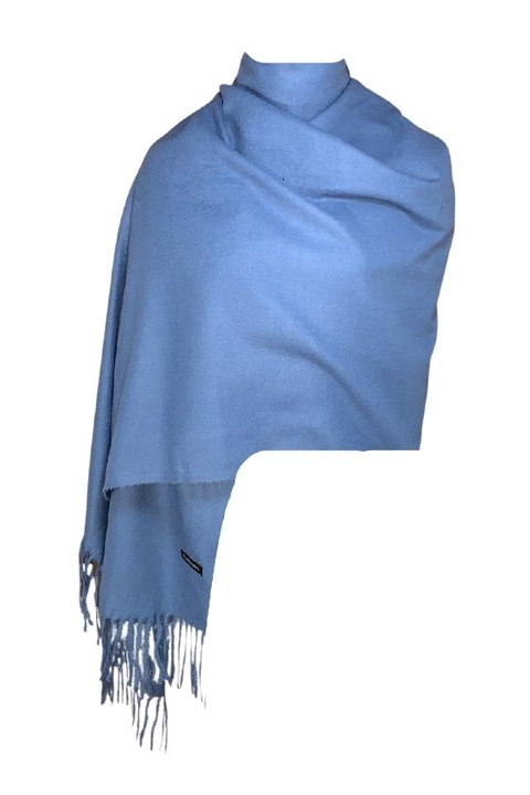 Fular casmir dama uni, Dacali, albastru deschis,180 x 70 cm